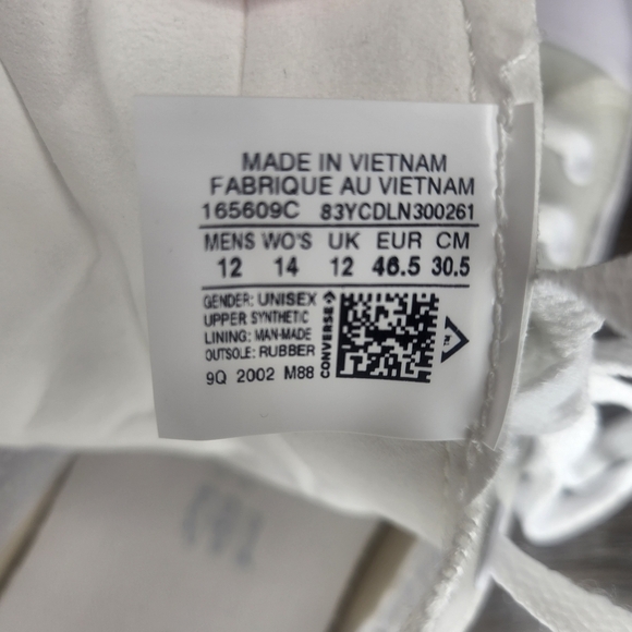 New CONVERSE CHUCK TAYLOR ALL STAR OW TRANSLUCENT WHITE 165609C - Picture 9 of 10